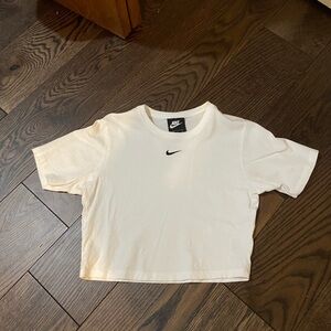 Nike White Cropped T-Shirt